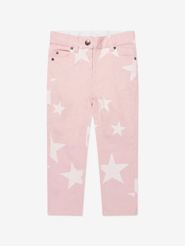 Oversized Relaxed-Fit Men's JeansStella McCartney Girls Star Jeans in Pink