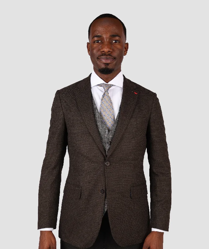 DS Damat Combined Brown Slim Fit Suit