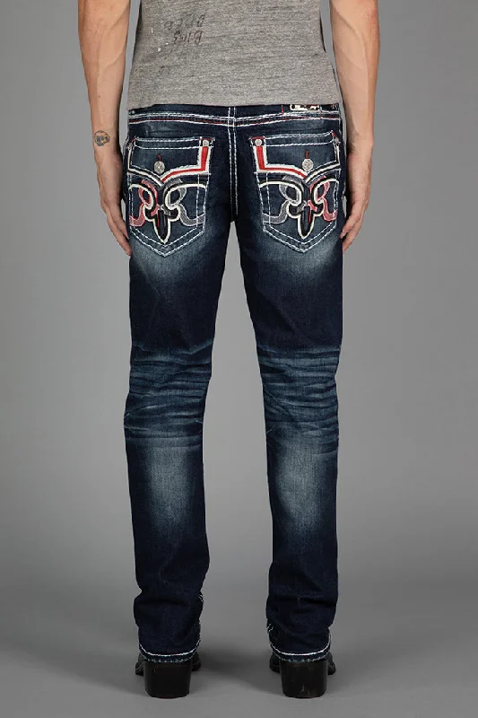 Men's Jeans in Unique PatternsZINFANDEL STRAIGHT JEANS