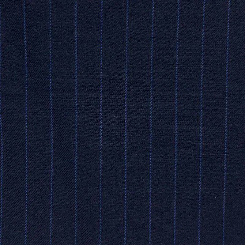 Navy With Blue Pinstripes