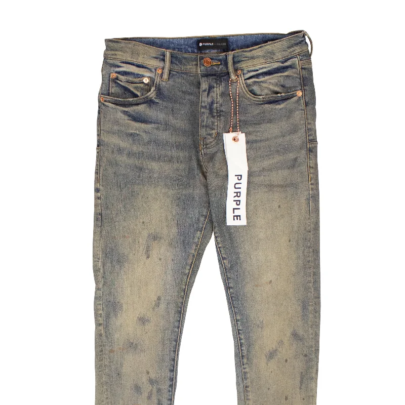 Men's Jeans Made from Recycled MaterialsPurple Brand Oil Repair Skinny Jeans - Indigo