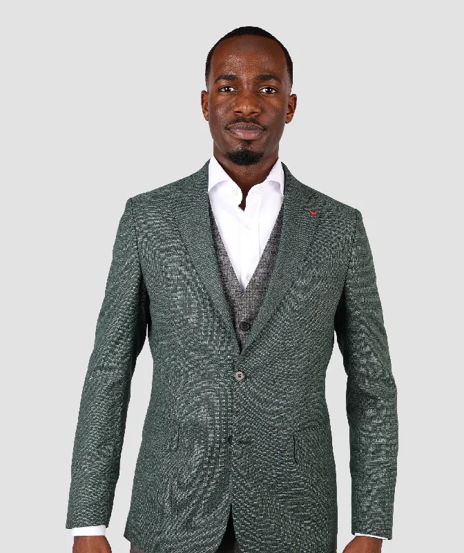 DS Damat Slim Fit Green 3 Pc Suit