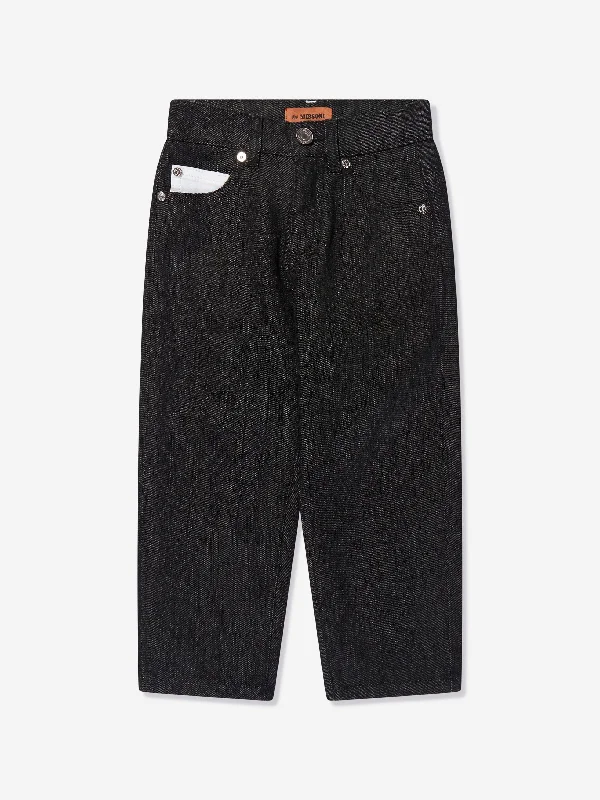 Designer Men's JeansMissoni Boys Branded Trousers in Black