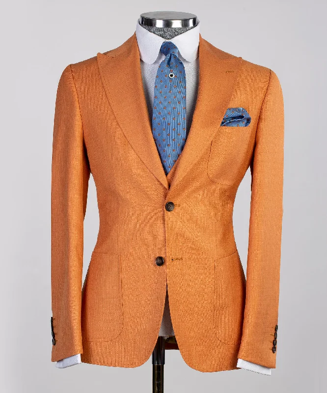 Classic Business Deep Orange Suit