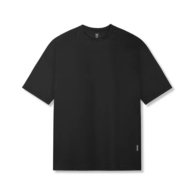 Comfortable Men's Polo Shirts0824. Supima® Oversized Tee - Black