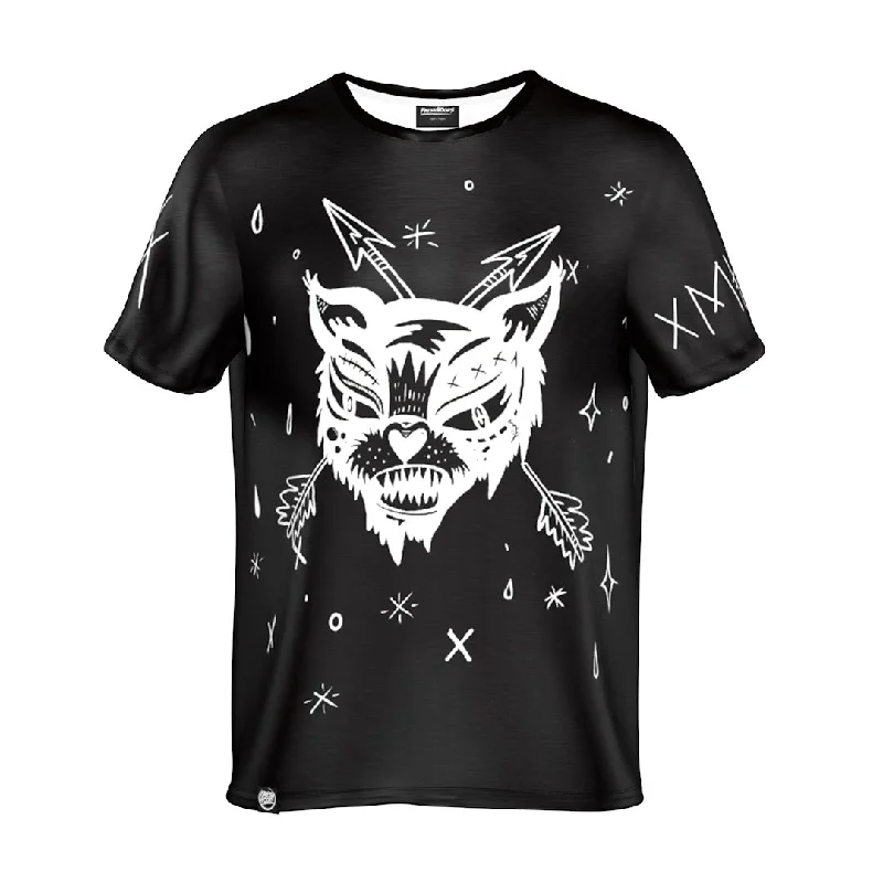 Men's Shirts with Single-Breasted DesignsAngry Cat T-Shirt