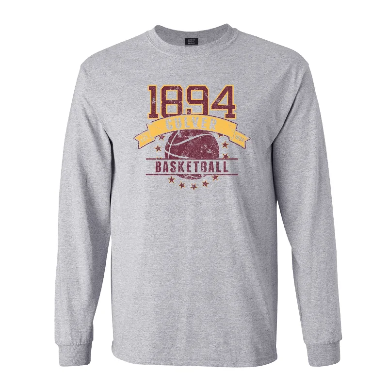 Men's Shirts with Asymmetrical HemlinesEagles Basketball Classic Long Sleeve Tee - Oxford