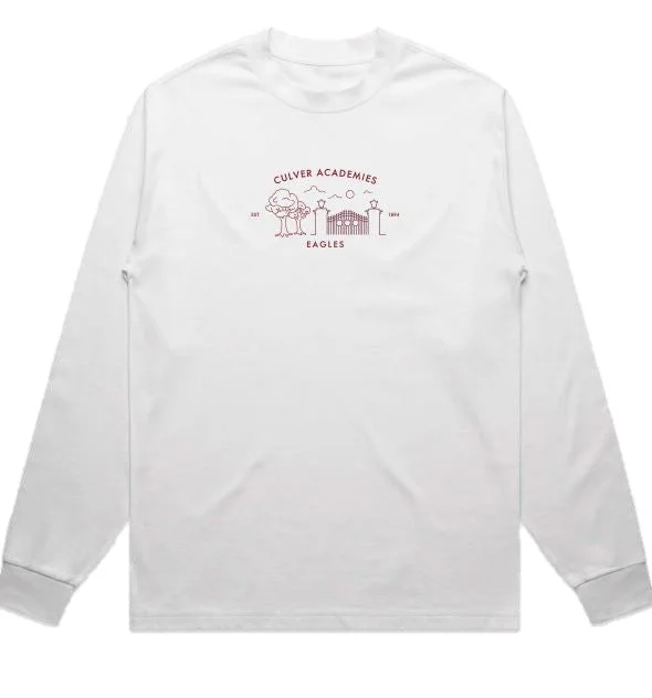 Men's Performance Shirts for SportsLogansport Gate Lux Long Sleeve Tee - White