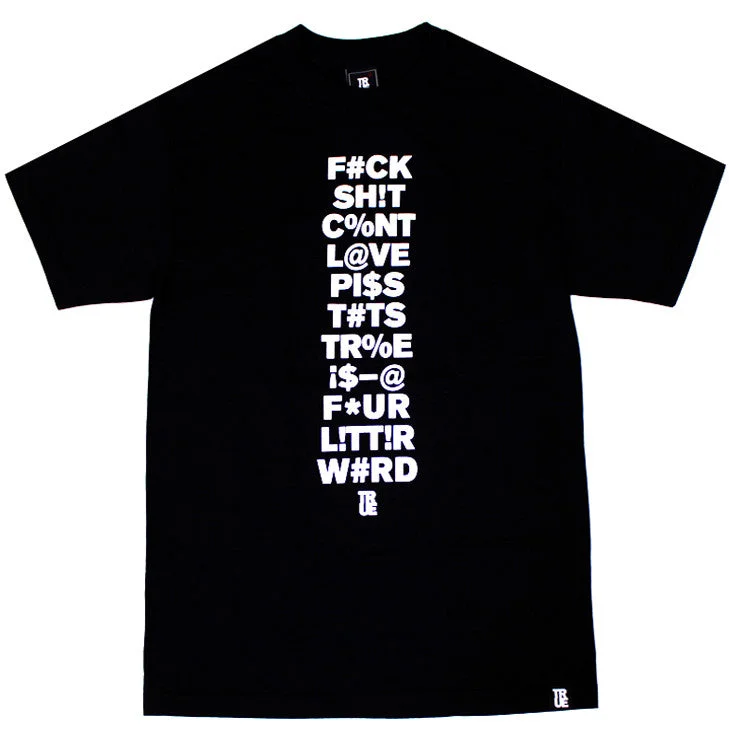 Men's Shirts with Antimicrobial TreatmentMens True Four Letter T-Shirt Black