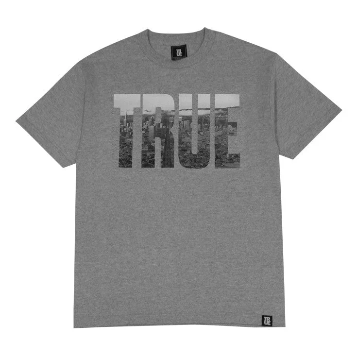 Men's Shirts with Rounded HemlinesMens True TRSF T-Shirt Heather Grey