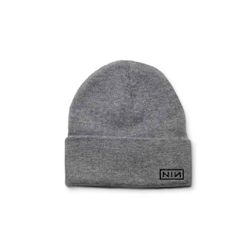 Breathable Men's Mesh TopsNIN LOGO GREY BEANIE