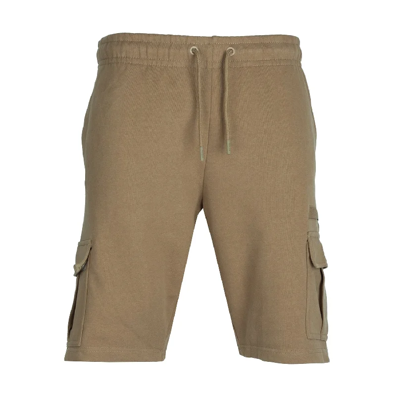 Men's Pants with Hidden ButtonsFrench Terry Cargo Shorts - Mens