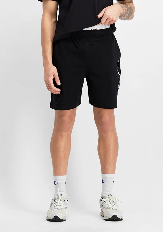 Men's Pants with Turn-Up CuffsChampion Mens Script Jersey Short <br> AXRWN BLK