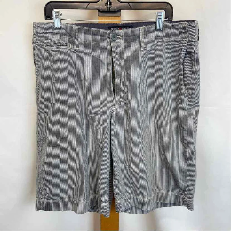 Men's Pants with Ripped and Distressed DetailsGeorge & Martha Men's Size 36 Gray Striped Shorts