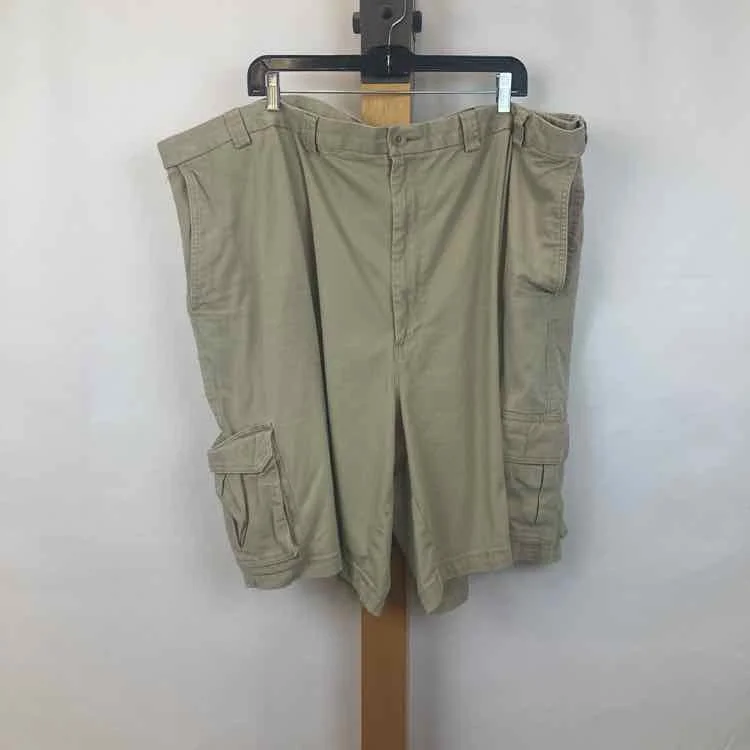 Stylish Men's Cargo PantsHaggar Men's Size 52 Khaki Solid Shorts