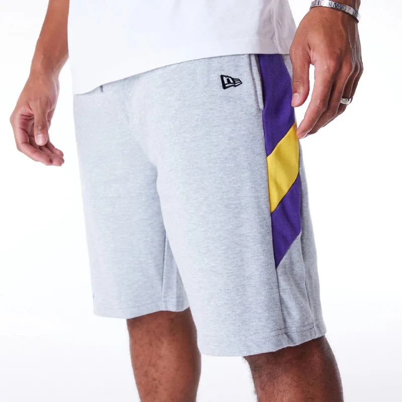 Men's Chino Shorts for Warm WeatherLA Lakers NBA Panel Grey Oversized Shorts