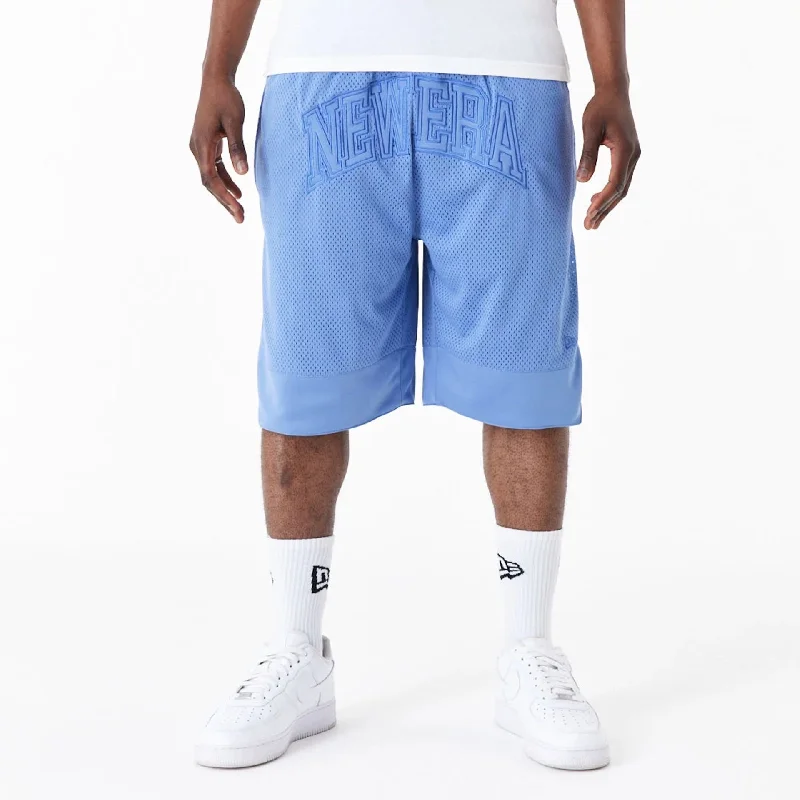 Men's Button-Fly Pants for a Traditional TouchNew Era Arch Logo Blue Mesh Shorts