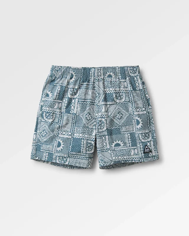 Men's Swim Trunks for SwimmingPorto Recycled All Purpose Swim Shorts - Vintage Patchwork Dark Forest