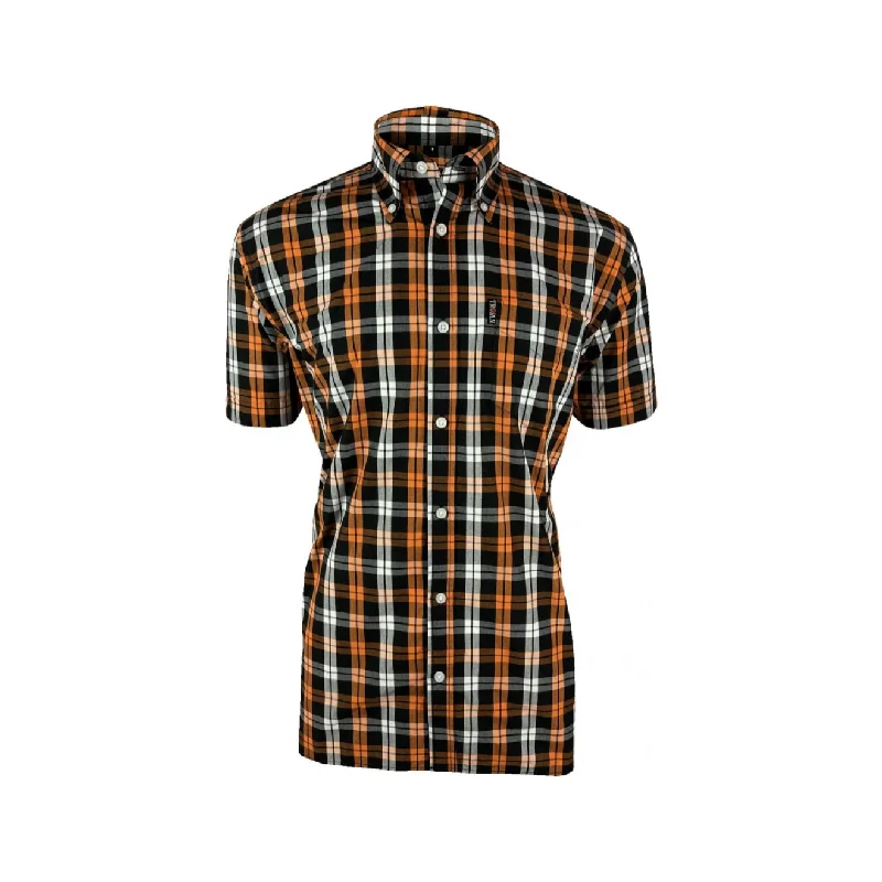 Men's Custom-Fit Shirts for a Personalized LookTrojan Records - TC/1034 Windowpane Check Trojan Orange - Button Down Shirt