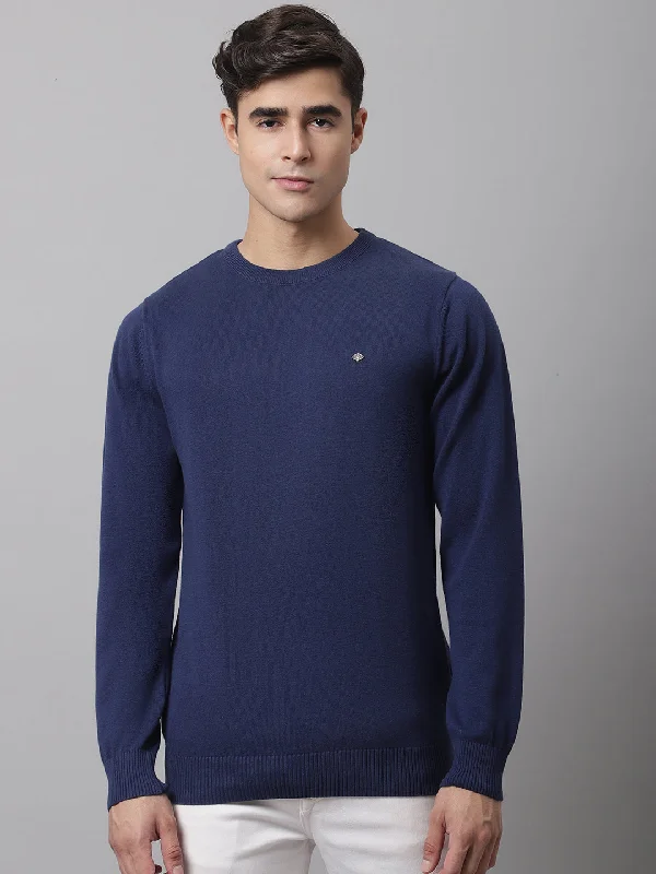 Lightweight Men's Cardigan SweatersInkblue Men Sweater