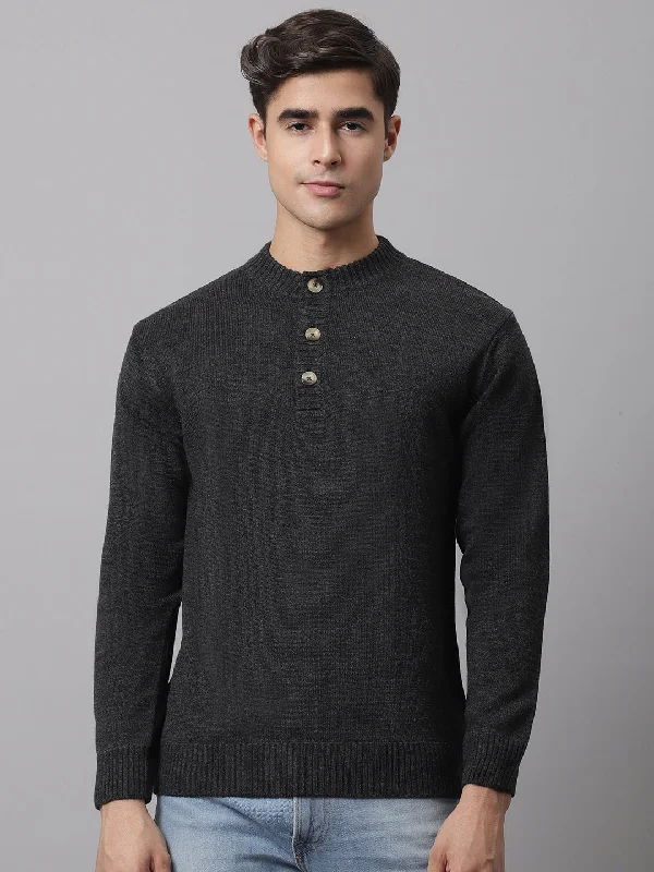 Men's Sweaters in Neutral ColorsMen Anthra Melange Sweater