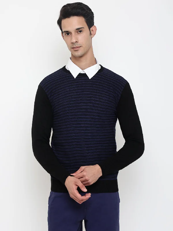 Men's Sweaters with Set-In SleevesMen Black Sweater