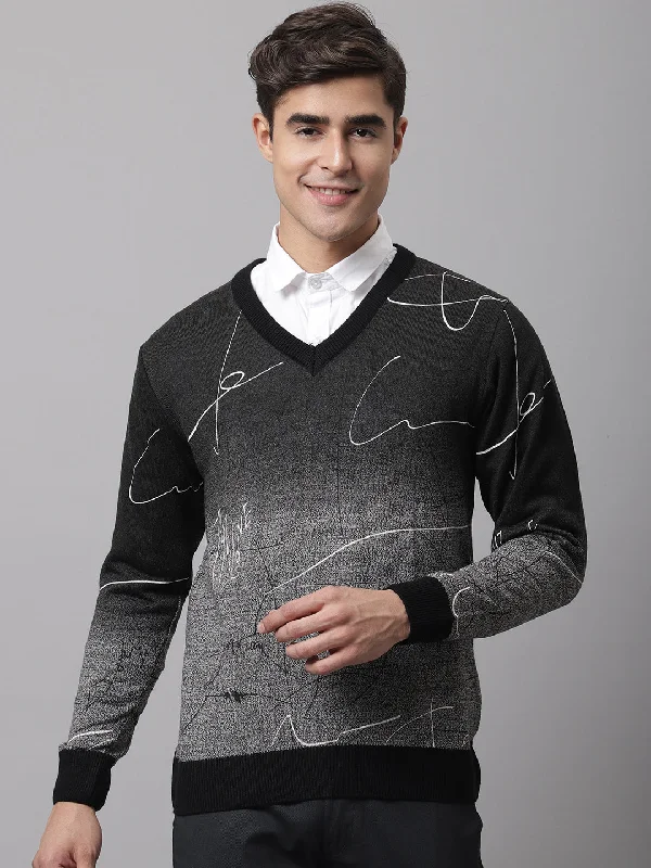 Men's Sweaters with Short SleevesMen Grey Mix Sweater