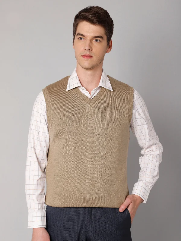 Men's Sweaters with Stand-Up CollarsMens Olive Sweater