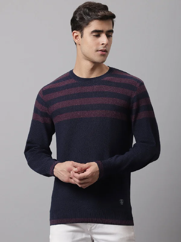 Men's Sweaters with SnapsNavy Men Sweater