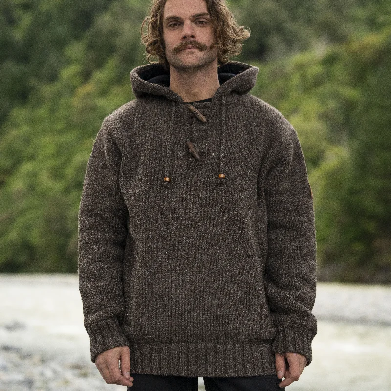 Men's Sweaters with Relaxed FitsCoastal Jersey Men - Dark Natural Brown