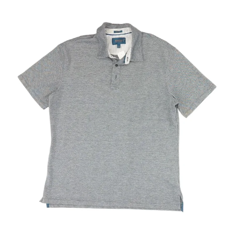 Men's Shirts with Appliquéd SleevesGray Misc Short Sleeve Polo