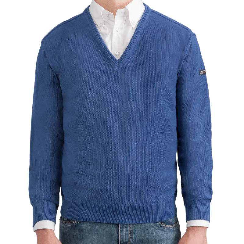 Men's Sweaters with Flat-Front DesignsGreen Coast Italian Sweater 403 Mare (Medium Blue) Col. #83