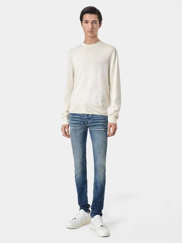 Men's Sweaters with PocketsLONG SLEEVE CREW-ALABASTER