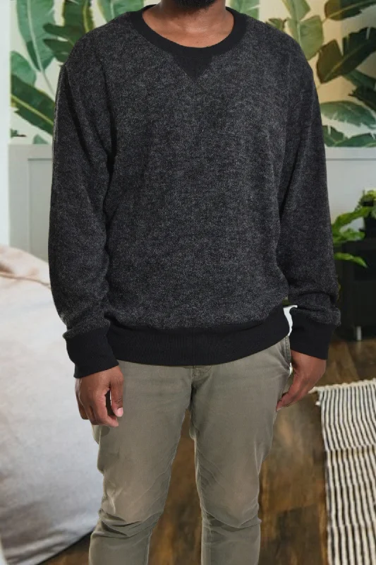 Men's Sweaters with Button-Up CollarsMens Charcoal Sweater