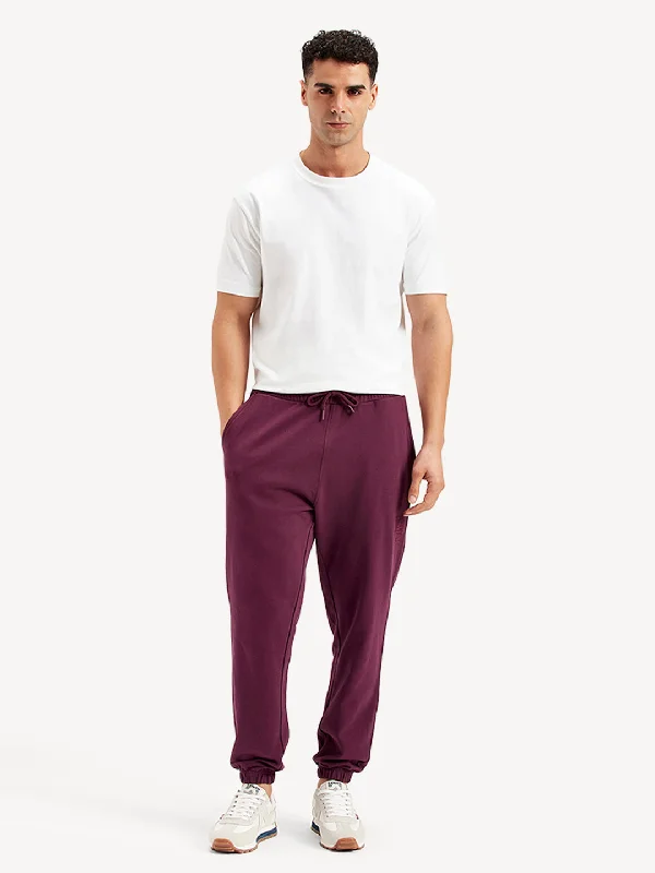 Men's Sweaters with Hidden PocketsMen's Purple Regular Fit Joggers