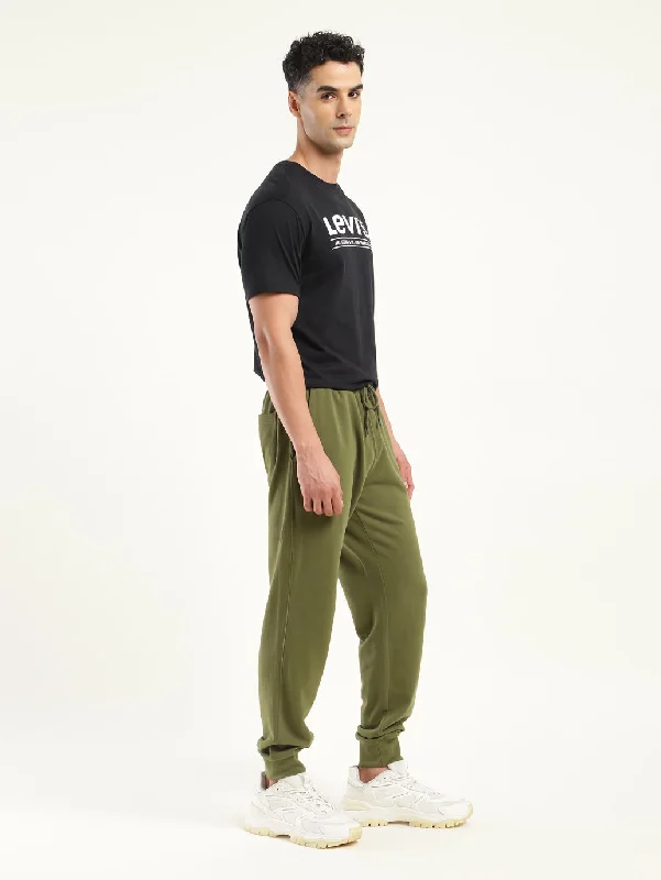 Men's Sweaters with Ribbed CuffsMen's Regular Fit Black Joggers