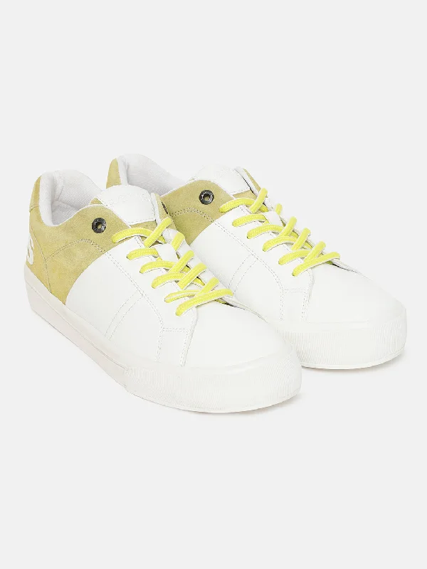 Men's Sweaters for Dressy EventsMen's White And Yellow Colorblock Shoes