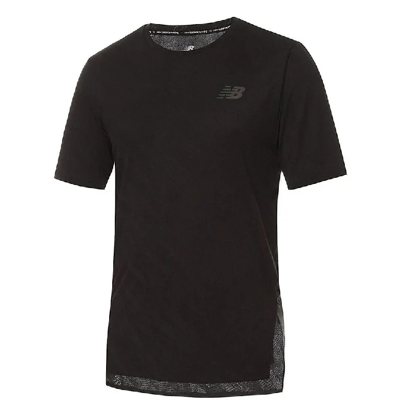 Men's Shirts for FishingNew Balance - Men's Q Speed Jacquard Short Sleeve T-Shirt (MT23281 BK)