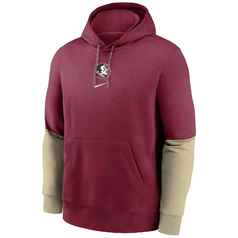 Men's Hoodies for Skinny MenNike Men's 2024 Seminole Logo Team Issue Club Hood - Garnet/Gold