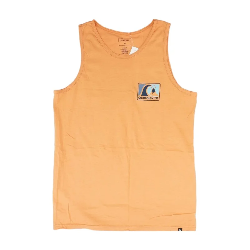 Men's Shirts with Pocket SquaresOrange Solid Tank