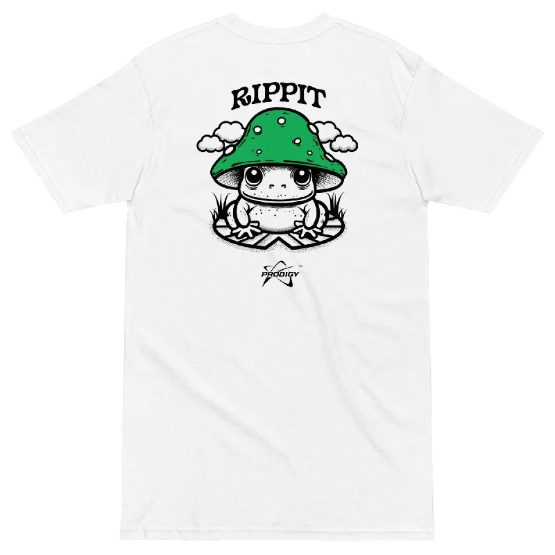 Men's Shirts with Mandarin CollarsProdigy Men’s Premium Heavyweight Tee - Rippit (Green) Logo