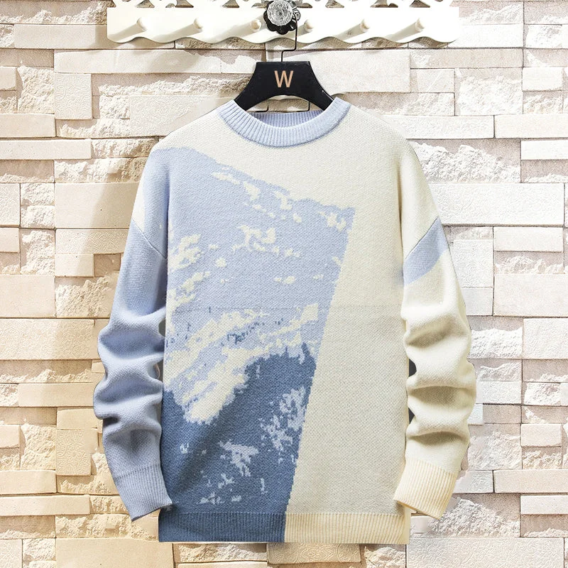 Solid-Colored Men's Sweaters#SK-P115# 潮品休閒秋冬毛衣