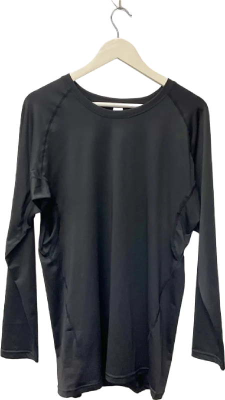 Men's Shirts for HikingBlack Long Sleeve Top UK 2XL