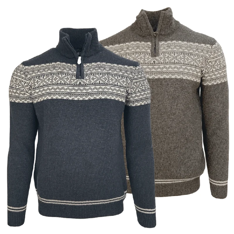 Men's Sweaters for Cold WeatherViyella Quarter Zip Wool Blend Sweaters - 559650 - Assorted Colours