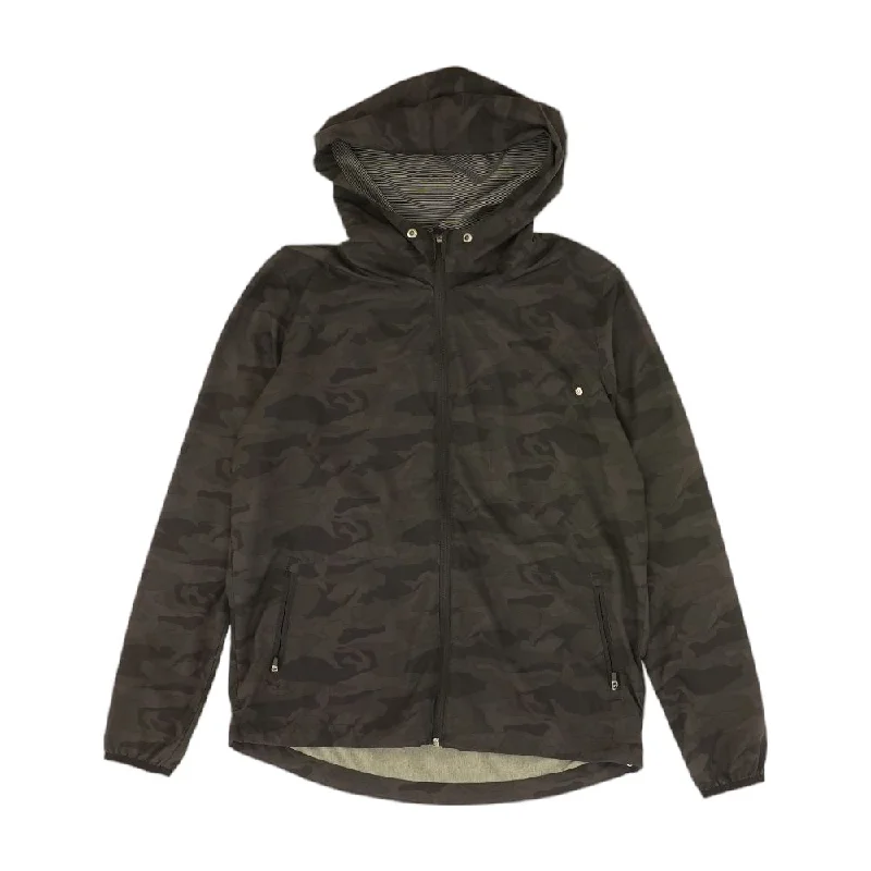 Men's Coats with PocketsBlack Camo Lightweight Jacket