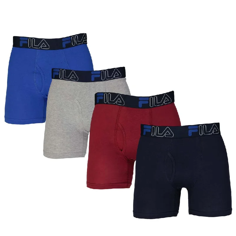 Men's Coats with Chest PocketsFILA - Men's 4 pack Boxer Brief (FM312BXCS28 410)