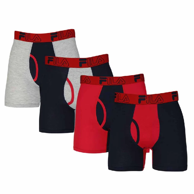 Men's Coats for Winter SportsFILA - Men's 4 Pack Boxer Brief (FM312BXCS28 600)