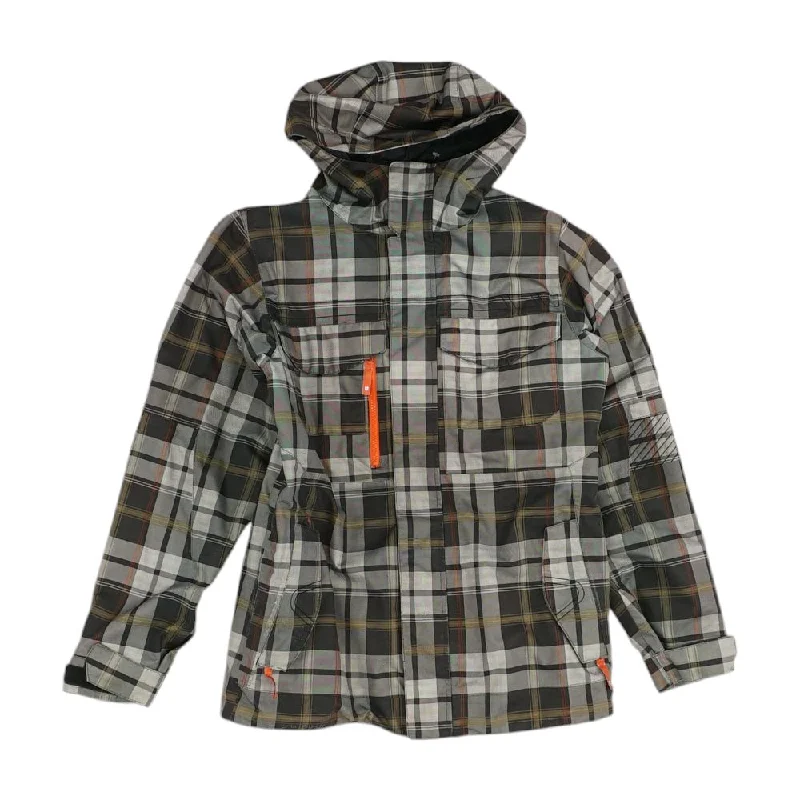 Men's Coats with Ripstop FabricGray Plaid Jacket