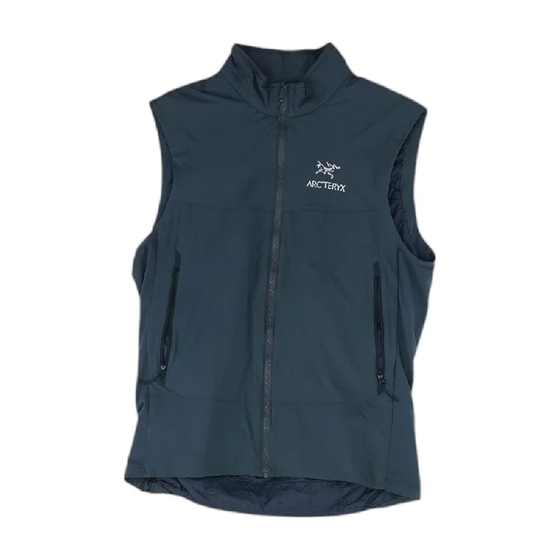 Men's Coats with Patchwork DesignsNavy Solid Active Vest