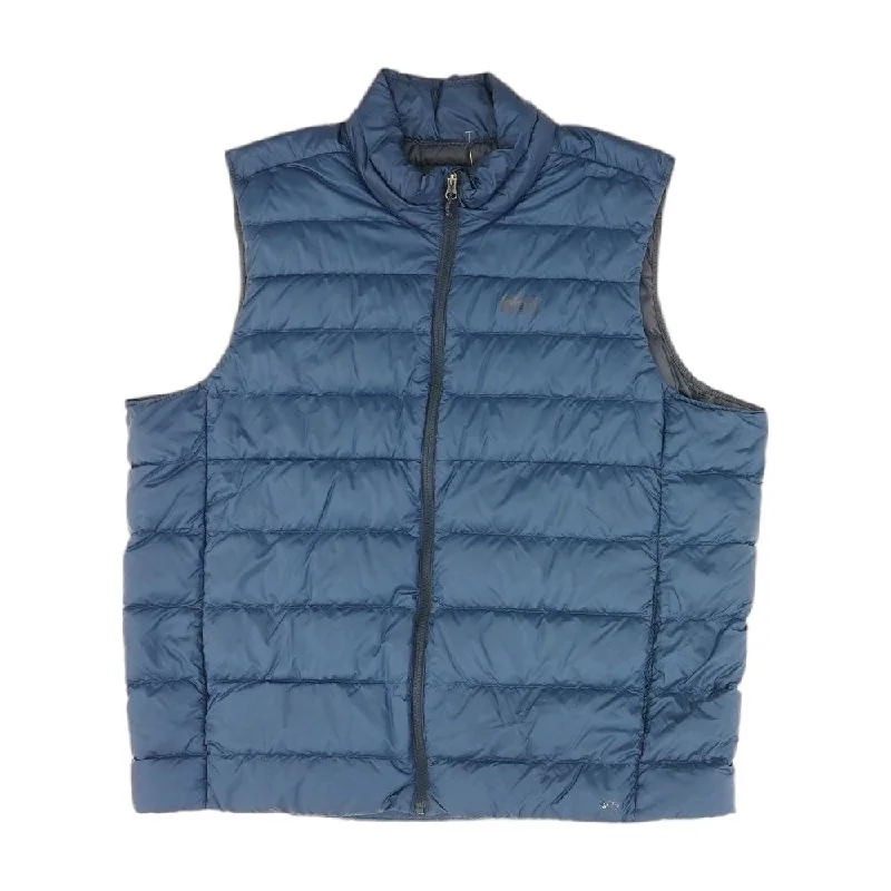 Men's Coats with Hand WarmersNavy Solid Puffer Vest